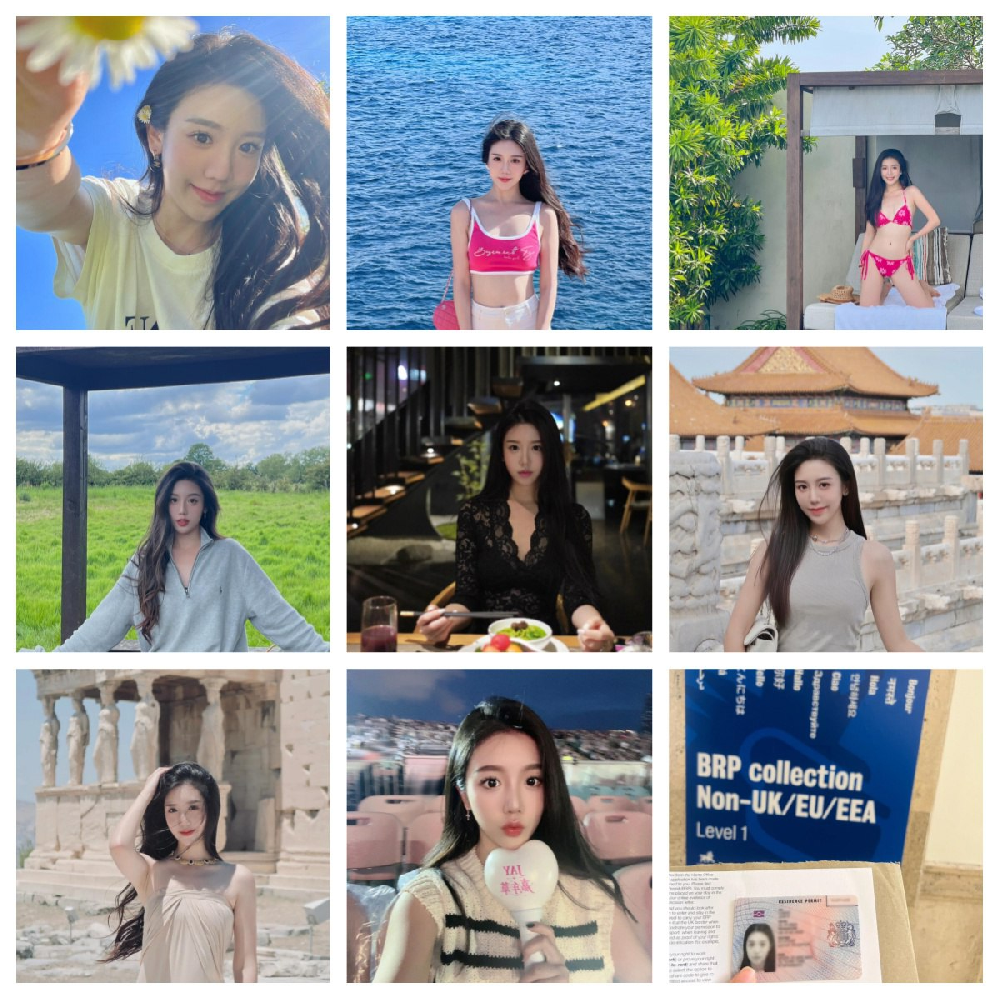 (编号GF10）  #国内 美女 #住在英国 有护照  学生证 素材多 日常  性感  生活照  自拍多 旅游 自拍多  2227张照片视频35个（带小红书账号）